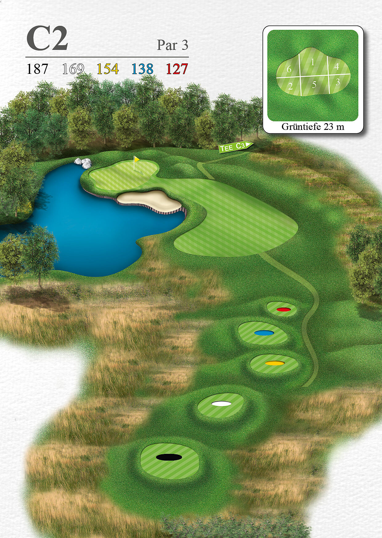 The course overview of Loch C2 at Gut Kaden Golf and Country Club