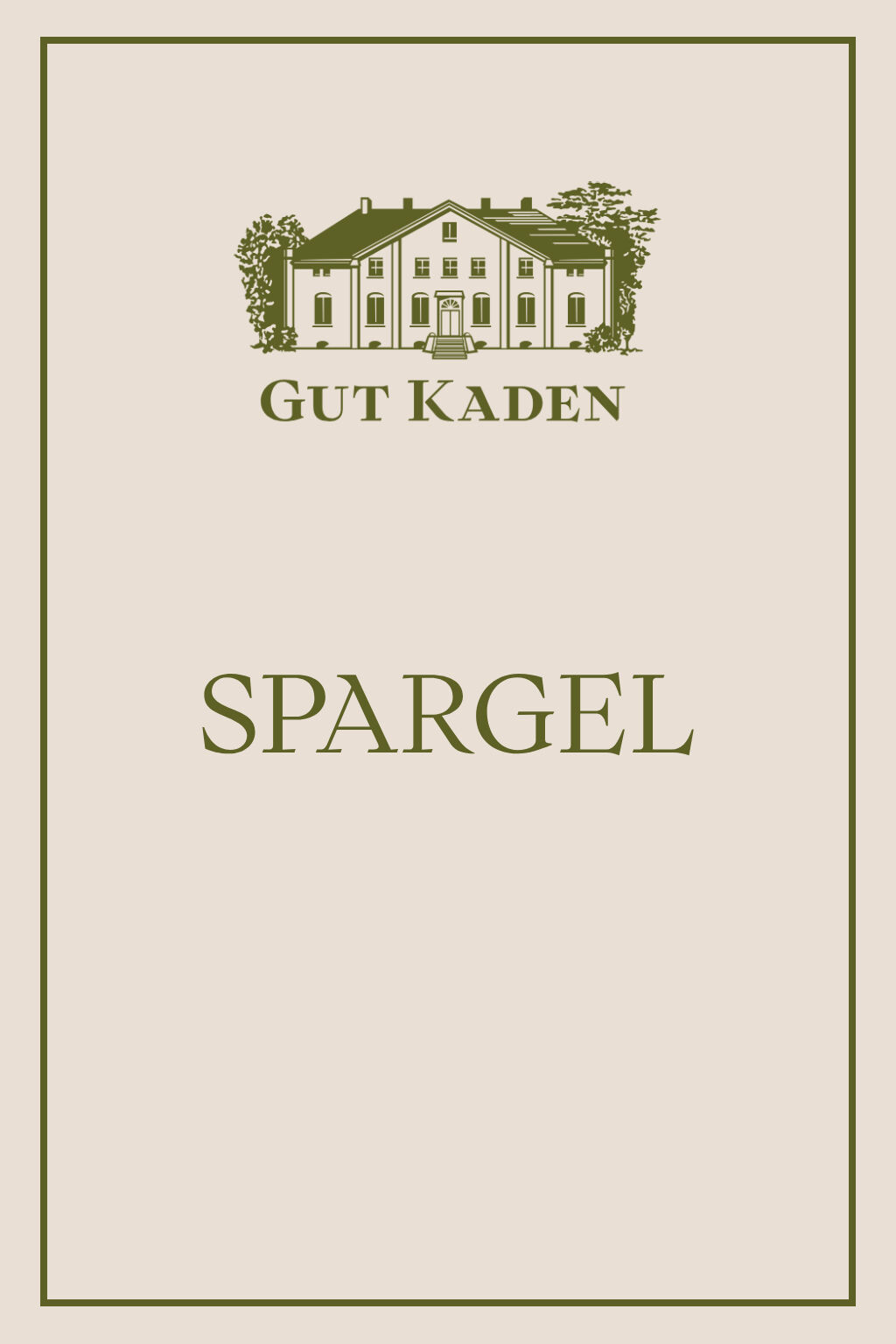 [Translate to English:] Spargelkarte des Restaurants auf Gut Kaden