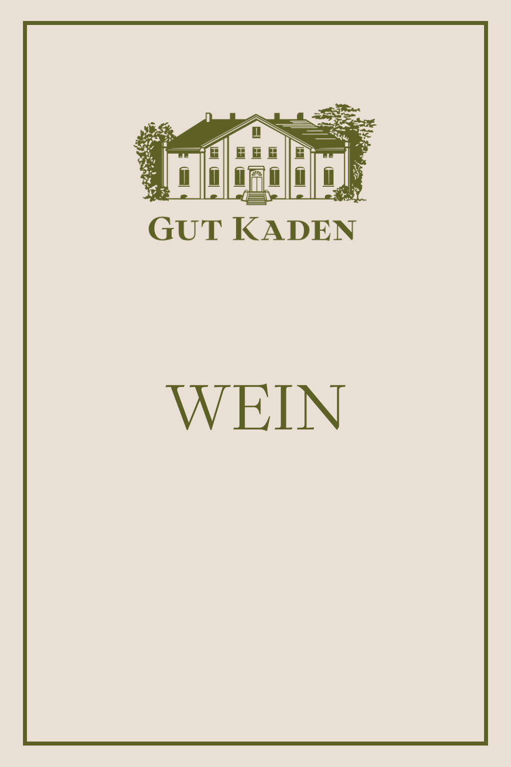 [Translate to English:] Weinkarte des Restaurants auf Gut Kaden